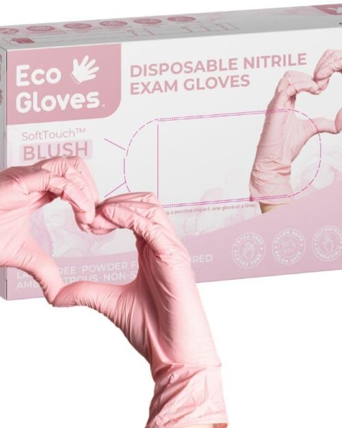 SoftTouch™ BLUSH Pink Disposable Gloves 4 mil | Latex-Free, Powder-Free for Salon, Medical, Cleaning, Foodservice
