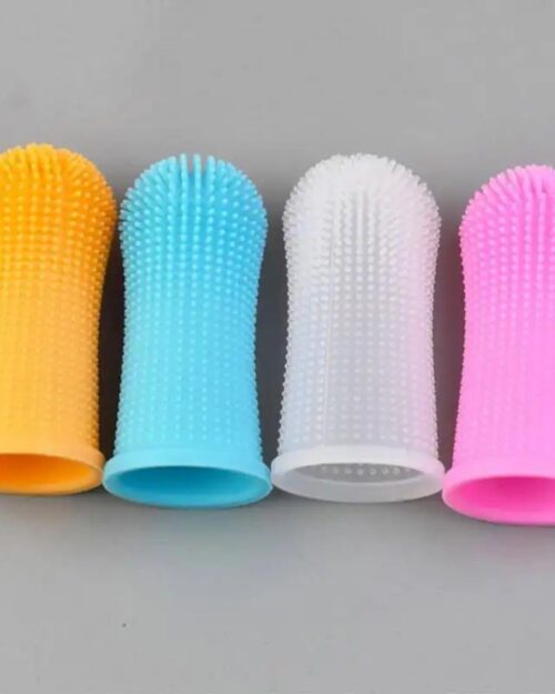 CHARLIE & BUDDY Dog Finger Toothbrush Set for Effective Teeth Cleaning & Dental Care, 4 Count